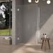 Fortifura Galeria Douchecabine - 140x90x200cm - scharnieren - deurgreep - vlak - gesatineerd veiligheidsglas - hoogglans chroom