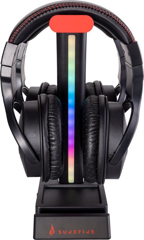 Surefire Gaming Vinson N1 Duo Gaming RGB Headset Stand - Zwart/Rood