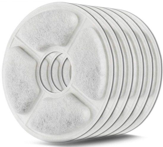 Auronic Drinkfontein Filters voor Auronic Drinkfontein AU3014 - 6 Stuks - Wit