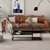 en.casa Salontafel Solund 50x120x50 cm staal zwart mat