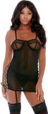 Forplay Ring It On - Nachthemd Set black XL