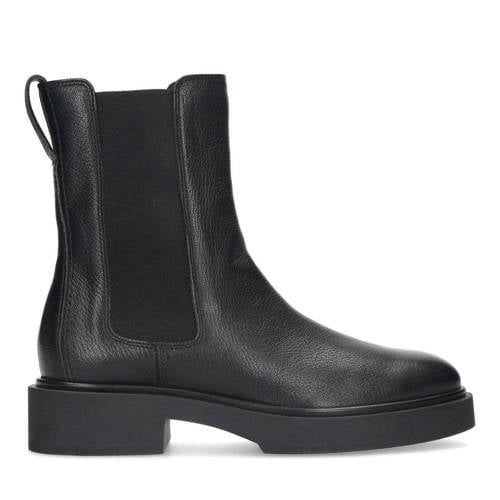 Manfield leren chelsea boots zwart