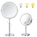 SURFOU 20 cm oplaadbare make-upspiegel met verlichting