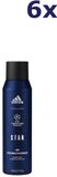 Adidas 6x UEFA STAR Champions League Star Deodorant Spray 150ml