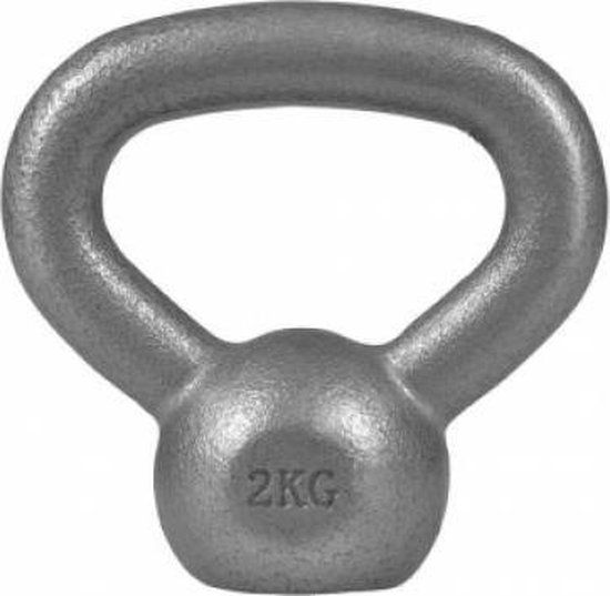 Gorilla Sports Kettlebell - 2 kg - Zilver - Gietijzer