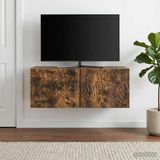 Maison Exclusive - Meuble TV mural 59,5 x 41 x 30 cm chêne fumé bois d'ingénierie