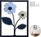 Unyqoos Moderne metalen wanddecoratie met bloemmotief