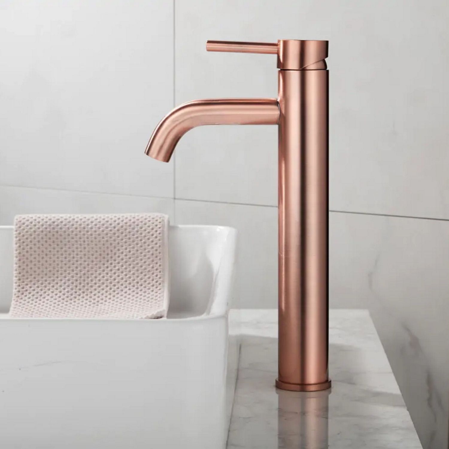 Boss & Wessing Wastafelkraan Plus 30.5 cm Geborsteld Koper