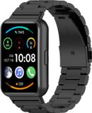 Strap-it Stalen Smartwatch bandje - Geschikt voor Huawei Watch Fit 2 - Zwart