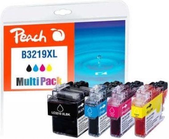 Peach PI500-245 inktcartridge 4 stuk(s) Zwart, Cyaan, Magenta, Geel
