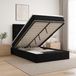 Maison Exclusive Lit Ottoman exclusif avec matelas, couleur noire, 120 x 190 cm, revêtement en velours