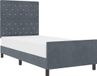 vidaXL Boxspringbed met hoofdeinde, donkergrijs, 90 x 190 cm, fluweel
