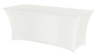 HENDI Rechthoekige tafelhoes – Easy-Jersey stof – Strijkvrij – 1830x760x730 mm – Wit