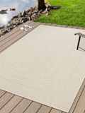 the carpet Kansas – weerbestendig buitenkleed in jute-look, robuust & onderhoudsvriendelijk, crème 80 x 250 cm