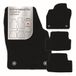 MAT10 VW Polo 6 (09/2017 tot 03/2021 type AW) velours vloermatten set van 4 automatten duurzame originele kwaliteit Made in Germany zwart
