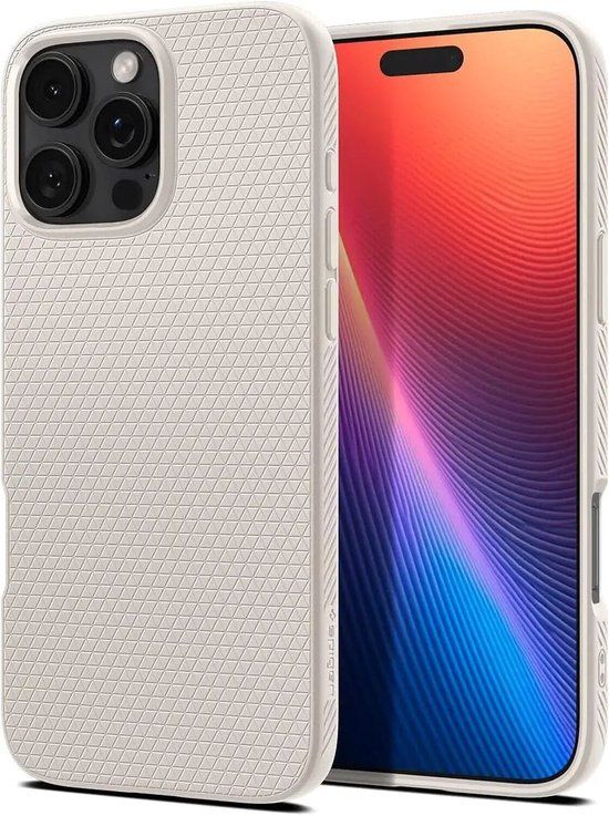 Spigen Liquid Air Hoesje Geschikt voor Apple iPhone 16 Pro Max - Back Cover Flexibel TPU Titanium