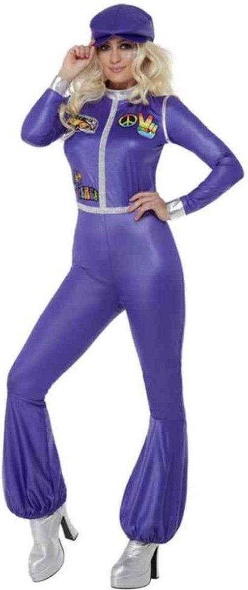 Smiffys 70s Dancing Queen Kostuum Paars - Maat M