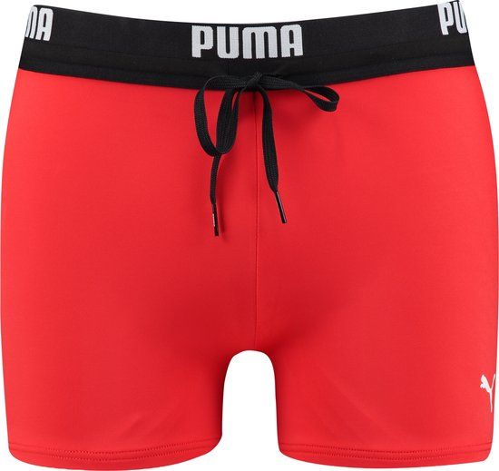 PUMA Men's Swim Trunks - Logo Band - Red - Size XS