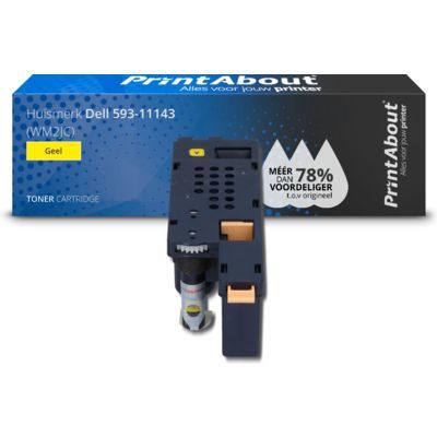 PrintAbout Huismerk Dell 593-11143 (WM2JC) Toner Geel - Compatibel