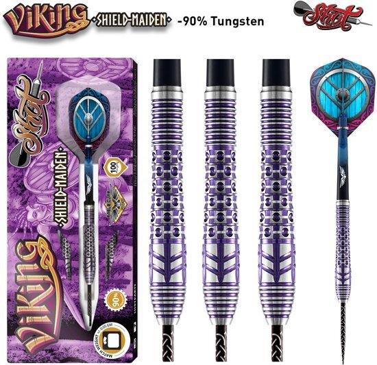 Shot! Darts Shot Viking Shield Maiden 90% Tungsten 23 gram Dartpijlen