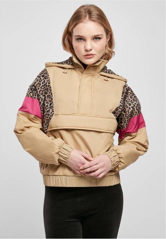 Urban Classics AOP Mixed Pullover Jas - XXL - Beige