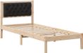 vidaXL Bedframe met hoofdeinde Zwart 75 x 190 cm Massief grenenhout