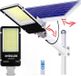 Lampe de rue solaire LED puissante, 1500W, avec capteur de crépuscule, télécommande et protection des oiseaux