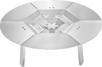 VEVOR Répartiteur de chaleur Foyer Accessoire Acier inoxydable Φ635x254mm