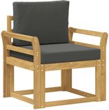 vidaXL Buitensofa Polyester Wit en Anthraciet