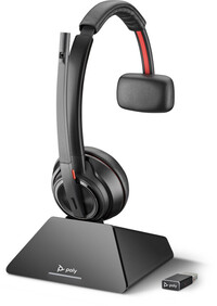Poly SAVI 8210 S8210 UC Office Headset - Draadloos mono DECT Headset Systeem met geïntegreerde Active Noise Cancelling met USB-C
