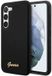 Guess Samsung Galaxy S23+ Hoesje Siliconen Hard Case Gold Logo Zwart