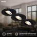 Briloner Verpakking met 3 led-inbouwspots, CCT, IP23, 90 mm, zwart