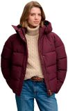 Superdry - Premium Gewatteerde Jas Met Capuchon - Dames - Fig Purple - XL