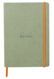 Rhodia Softcover Notitieboek – A5 – 160 Bladen – Gelijnd – Ivoorkleurig Papier 90 g/m² – Elastieksluiting - Celadon
