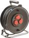 as - Schwabe Kabelhaspel, 25 m rubberen kabel, 3 stopcontacten, IP44, zwart