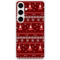 Samsung Galaxy S24 Plus Bedrukt siliconen hoesje pull de noel santa