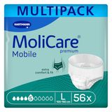 Molicare Mobile 5 Druppels, Maat L, Absorberend Ondergoed voor Vrouwen en Mannen met matige Incontinentie, Bescherming tegen Lekken, Huidvriendelijk, Beste Lichaamsaanpassing, 56 Stuk