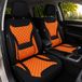 BREMER SITZBEZÜGE Autostoelhoezen voor BMW 5er BJ 1995-04 – Stoelhoezen voor bestuurder en passagier in Zwart/Oranje