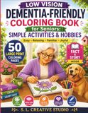 Low Vision Dementia-Friendly Coloring Book for Seniors