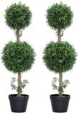 Homcom Kunstplant Buxus Bolvormig 2 Stuks 91,6 cm Groen