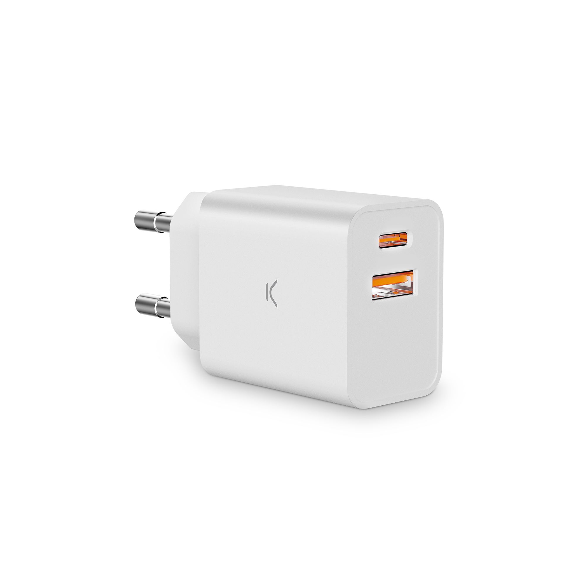 Ksix BXCDC30D - USB-C & USB-A - 30W - Power Delivery - White
