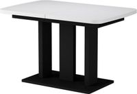 Vicco Eettafel Fenaro, Wit/Zwart, 120-160 x 80 cm