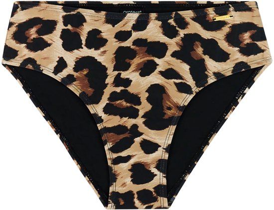 Protest MIXCelebi Bikini Broekje Dames Hoge Taille Dierenprint Bruin