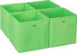 Merkloos Relaxdays Opbergmand - Set van 4 - Opvouwbaar - 30x30x30 cm - Groen