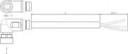 TE Connectivity 1-2273011-1 Sensor/actuator connector, geassembleerd M8 Aantal polen: 4 Bus, haaks 1.50 m
