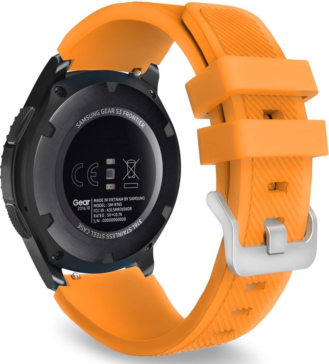 Strap-it Smartwatch bandje 20mm - siliconen bandje oranje - Geschikt voor Samsung Galaxy Watch 41mm/42mm