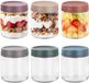 Unyqoos® Set de bocaux de stockage en verre, 6 pièces de 300 ml