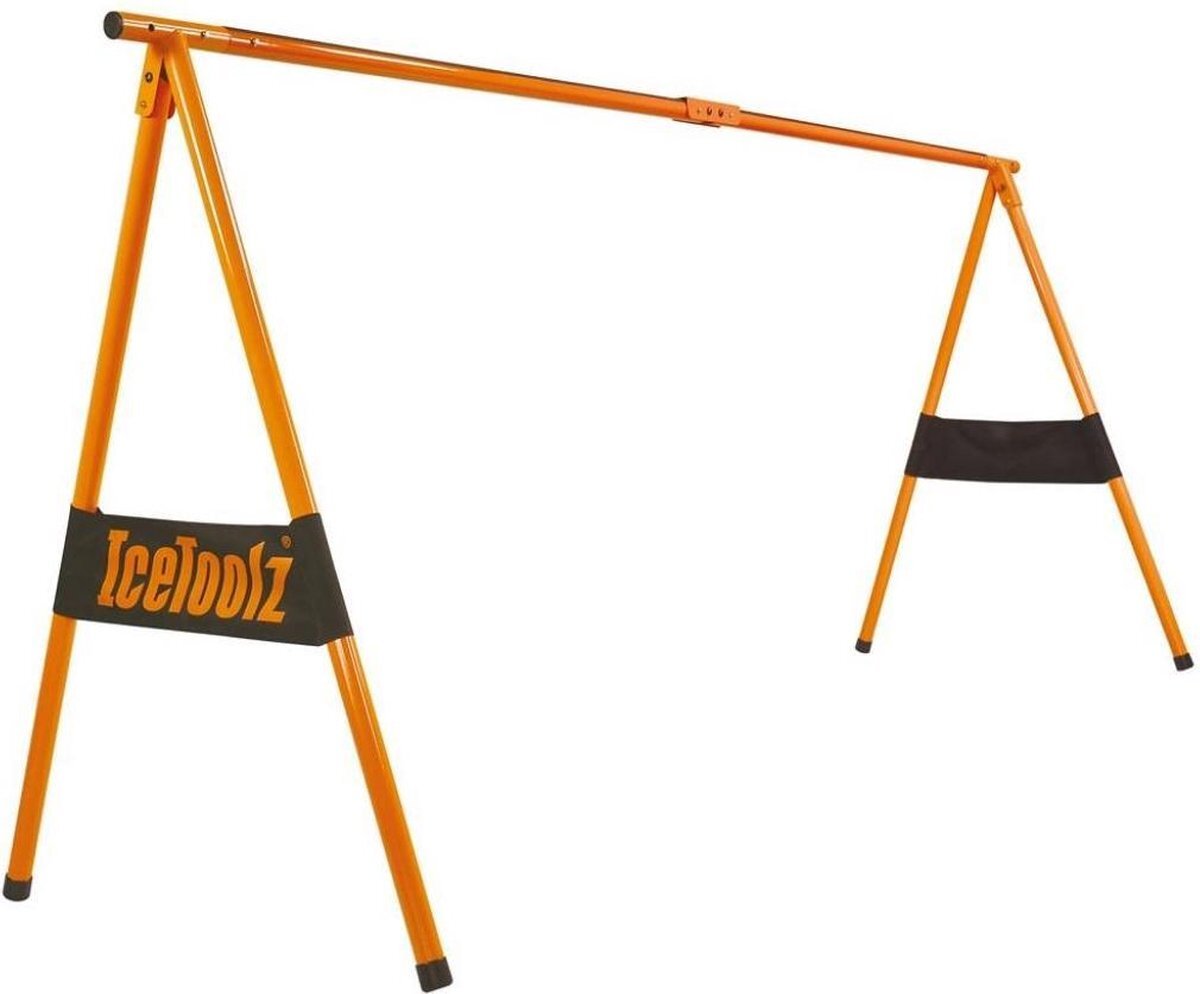 Icetoolz Fietsshowstandaard P412 277 Cm Oranje Staal 2-delig