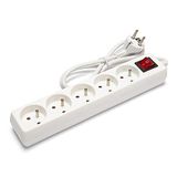 Velamp MULTIP-FR-I-5 stekkerdoos met 5 stopcontacten 10/16 A + schakelaar – 3G1 mm2