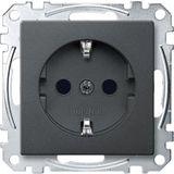 Merten MEG2400-0414 SCHUKO-stopcontact, BRS, schroef-liftklemmen, antraciet, systeem M